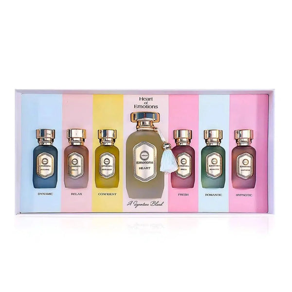 Cutie prezentare set miniaturi Armaf Emotions Collection 7 bucati.