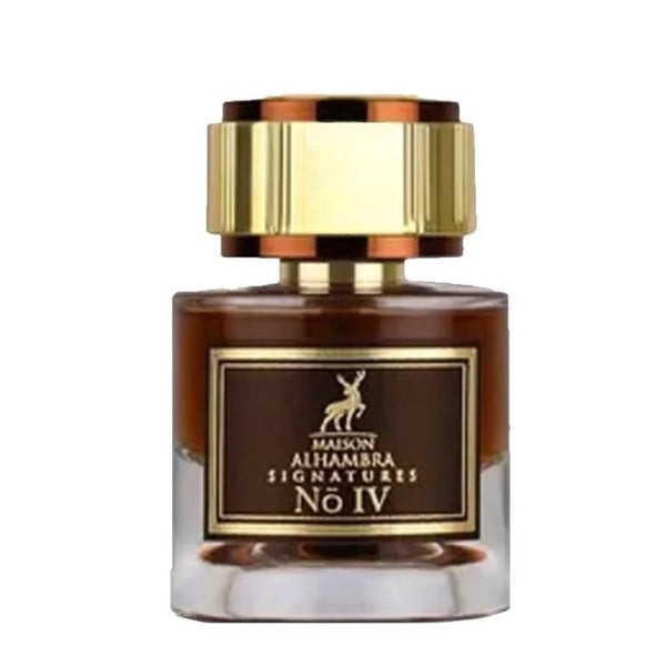 Sticla parfum Alhambra Signatures No. IV 50 ml, design compact si luxos.