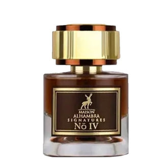 Sticla parfum Alhambra Signatures No. IV 50 ml, design compact si luxos.