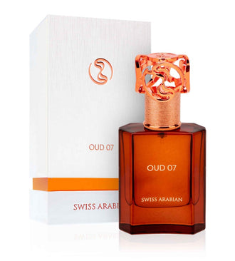 Sticla de parfum Swiss Arabian Oud 07 Extract de Parfum CC 50 ml, design elegant si luxos, cu finisaje atent lucrate, potrivit pentru iubitorii de parfumuri orientale rafinate