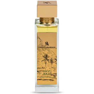 Sticla de parfum Swiss Arabian Soul of Bali Extrait de Parfum 100 ml, design elegant si luxos, cu finisaje atent lucrate, potrivit pentru iubitorii de parfumuri orientale rafinate