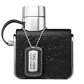 Parfum Armaf Tag Him 100 ml, flacon argintiu cu design tip plosca.