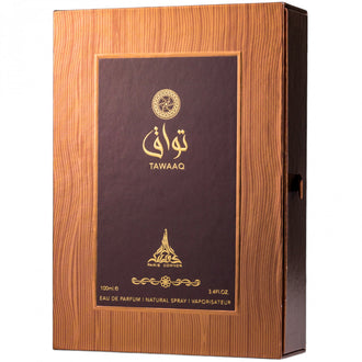 Sticla de parfum Paris Corner Tawaaq 100 ml, design elegant si luxos, cu finisaje atent lucrate, potrivit pentru iubitorii de parfumuri orientale rafinate