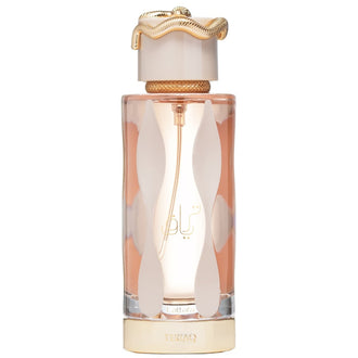 Sticla parfum Lattafa Teriaq 100 ml, flacon artistic cu simbolul sarpelui (Quentin Bisch).