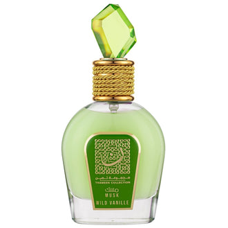 Parfum Lattafa Wild Vanille 100 ml, flacon modern cu design minimalist.