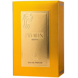 Sticla de parfum Emir Voux Zeste 100 ml, design elegant si luxos, cu finisaje atent lucrate, potrivit pentru iubitorii de parfumuri orientale rafinate