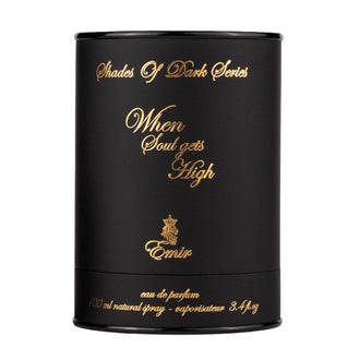 Sticla de parfum Emir When Soul Gets High 100 ml, design elegant si luxos, cu finisaje atent lucrate, potrivit pentru iubitorii de parfumuri orientale rafinate