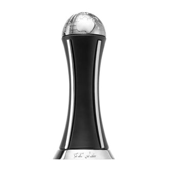 Parfum Lattafa Pride Winners Trophy Silver 100 ml, design de trofeu argintiu.
