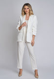 Ladies' Mirabel jacket white with crinkled sleeves